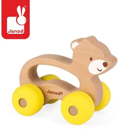 Janod - Miś pojazd drewniany Baby Pop