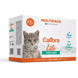 CALIBRA Cat Life Sterilised Multipack 12x100 saszetki mięsne