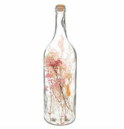 Dekoracja suszone kwiaty w butelce