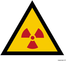 JA005 OSTRZEŻENIE PRZED SUBSTANCJAMI PROMIENIOTWÓRCZYMI, PN - PŁYTA