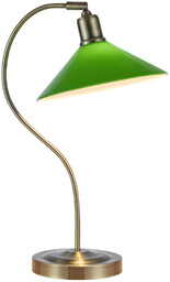 Lampa stołowa VELA 1L Antique Brass/Green 108864 -