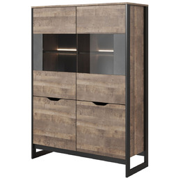 Niska witryna do salonu Arden B dąb klepkowy