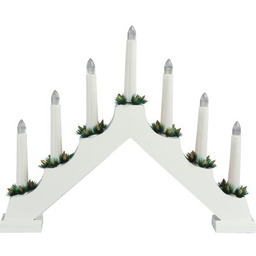 CHRISTMAS DECORATION Świecznik adwentowy Drewniany Biały