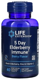Life Extension, 5 Day Elderberry Immune, 40 tabletek