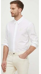 Just Cavalli koszula bawełniana męska kolor biały regular