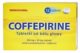 COFFEPIRINE Tabletki od bólu głowy, 12 tabl.