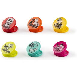 Excelsa 65312 Peanuts zestaw 6 klamerek, tworzywo sztuczne