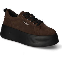 Zamszowe Sneakersy Filippo Na Grubej Podeszwie Czekoladowe Sneakersy