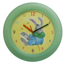 Zegar ścienny królik /zielony