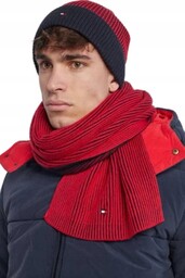 ZESTAW TOMMY HILFIGER CZAPKA SZALIK ZESTAW ZIMOWY GIFTBOX
