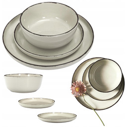 Zestaw obiadowy Azure z kamionki 12 el zastawa