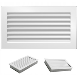 Kratka Kominkowa wentylacyjna Fresh biała 17x30 Malowana Nowoczesna