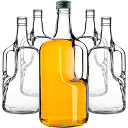 Szklana butelka z uchem Boude 1750ml z zieloną