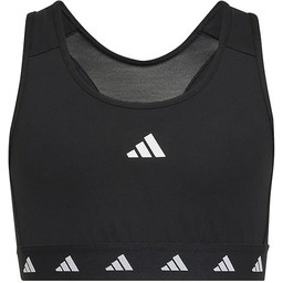 adidas Dziewczynki AEROREADY Techfit Sports Bra, Black/White, 7-8