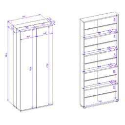 Szafka na buty dąb artisan 74 cm Lugo