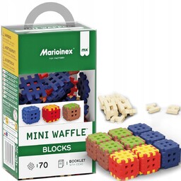 Marioinex Mini Waffle Blocks 70 El. Miękkie, Ciche,