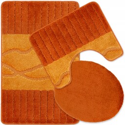 Dywanik Łazienkowy Antypoślizgowy Komplet 3 Szt. 50X80 Duży