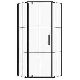 Kabina prysznicowa pięciokątna 90x90 Metro Kerra Black