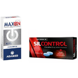 Zestaw MaxOn Active, 4 tabletki + Silcontrol, 4