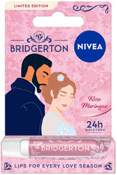 Nivea Bridgerton Edition, pielęgnująca pomadka do ust, Rose