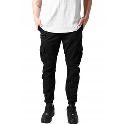URBAN CLASSICS SPODNIE BOJÓWKI CZARNE CASUAL PLUS SIZE