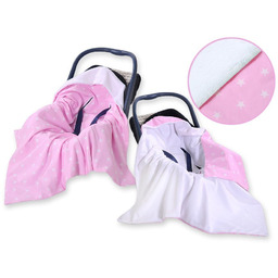 Dwustronny Kocyk Do Fotelika Dla Niemowląt - Gwiazdki