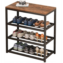 Szafka Na Buty Obuwie Półka Czarna Regał