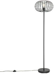QAZQA Designerska lampa podłogowa czarna druciana - Johanna