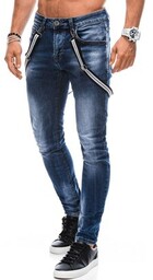 Spodnie męskie jeansowe 1374P - niebieskie