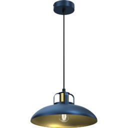 Milagro Wisząca lampa pokojowa Felix industrial niebieska złota