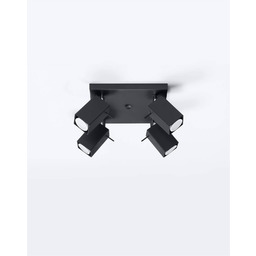 Sollux Lighting Lampa sufitowa MERIDA 4 SL.0102 czarna