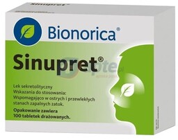Sinupret x100 tabletek