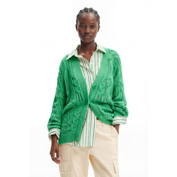 Kardigan oversize w ażurowy wzór