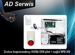 Zestaw alarmowy bezprzewodowy MICRA GSM 1 czujka MPD-300