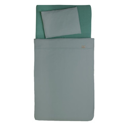 BabyMatex Pościel muślinowa 100x135 Muslin zielona z ochraniaczem