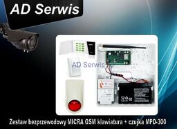 Zestaw alarmowy bezprzewodowy MICRA GSM LED 1 czujka