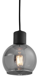 QAZQA Lampa wisząca Art Deco czarna z dymionym