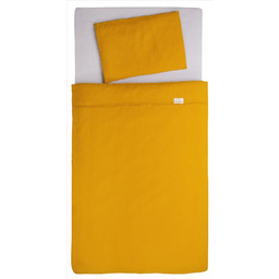 BabyMatex Pościel muślinowa 100x135 Muslin żółta z ochraniaczem