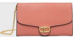 Lauren Ralph Lauren kopertówka skórzana kolor różowy