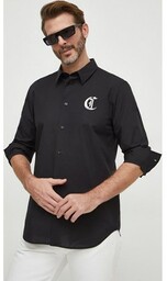 Just Cavalli koszula bawełniana męska kolor czarny regular
