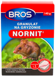 Trutka na gryzonie Bros Nornit 140g granulat