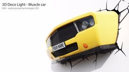 Lampka nocna Maska Samochodu Muscle Car 3D Deco