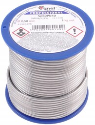 Cyna z kalafonią polska Cynel 1kg 2,5mm 1000g