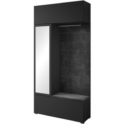 Meble do przedpokoju garderoba z siedziskiem i lustrem