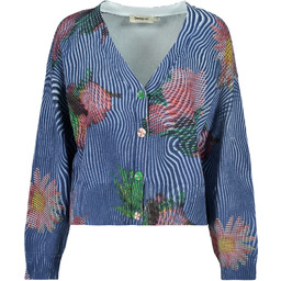 NIEBIESKI bluza na zamek DAMSKI DESIGUAL