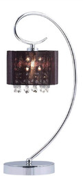 Abażurowa lampa stołowa SPAN MTM1583/1 Italux kryształki glamour