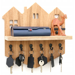 Organizer na klucze półka domek 28x30cm przedpokój wieszak