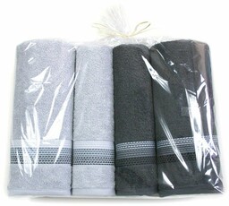 Komplet 4 ręczników na prezent Ombre Kremowy beżowy