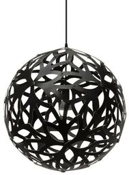 David Trubridge - Floral Lampa Wisząca Ø80 Czarna