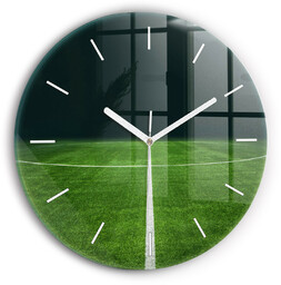 Zegar ścienny dekoracyjny cichy Boisko piłkarskie fi30